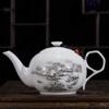 Afternoon teapotChina Blue and white thin porcelain teapot High capacity 320ML 1L Ceramic tea pot traditional-1000ml-E view 3