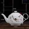 Afternoon teapotChina Blue and white thin porcelain teapot High capacity 320ML 1L Ceramic tea pot traditional-1000ml-E view 4