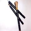 Ganga Nautical Golden & Black Solid Brass Round Handle Simple Wooden Walking Stick Cane with Brass Handle view 2