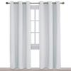 100% Room Darkening Thermal Insulated Blackout Grommet Curtains and Drapes (2 Panels, Greyish White, 42 Inch by 95 Inch) view 1