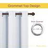 100% Room Darkening Thermal Insulated Blackout Grommet Curtains and Drapes (2 Panels, Greyish White, 42 Inch by 95 Inch) view 4