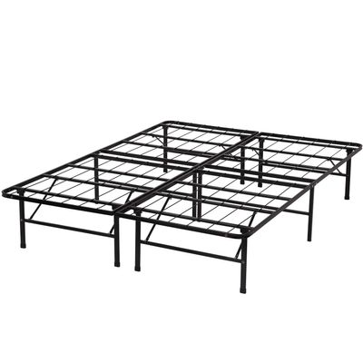 14 Inch Metal Platform Bed Frame Queen Bed Frame Metal Mattress Foundation Frame/Easy Assembly/Under-Bed Storage/No Box Spring Needed, Queen, Black