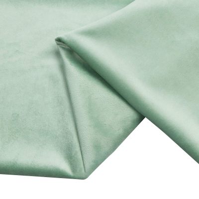 Dami Soft Velvet Fabric Upholstery Dressmaking Curtain Blind Cushion Craft Velour Material 150 cm Wide Sold by The Meter(Color:Bean Paste Green)