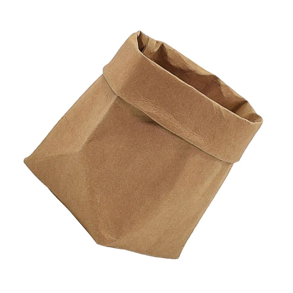 DOITOOL 1pc Creative Pot Storage Case Kraft Paper Pen Holder Brush Pot Stylish Desktop Organizer for Office Home Decor Multi-functional Plant Stationery Container