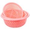 Hemoton 3-Piece Kitchen Sink Drain Basket Set Plastic Colanders for Washing Fruits and Vegetables with Hanging Holes 12X12X4.64 Inch view 1