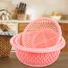 Hemoton 3-Piece Kitchen Sink Drain Basket Set Plastic Colanders for Washing Fruits and Vegetables with Hanging Holes 12X12X4.64 Inch view 4