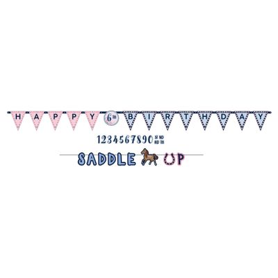 Amscan Multicolor Personalized Jumbo Letter Banner Kit for Birthdays and Events - Includes 10' x 9.25" and 6' x 5" Customizable Paper Banners