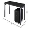 Carmel Furniture Modena 48x24 Home Office Table Desk with Black Melamine Surface and Heavy Duty Grey Metal Legs view 1