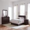 Coaster Home Furnishings Dorian Transitional 4-Piece Bedroom Set Leatherette Upholstered Full Size Panel Bed Frame 46-inch Headboard Dark Cocoa 300762F-S4 view 2