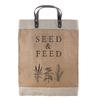Santa Barbara Design Studio Seed to Seed Farmers Market Tote, Boho Reusable Grocery Bag with Leather Handle, Purse for Beach or Picnics, Burlap Gift Bags, 13 x 18 Inches view 1