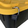 MonsterRAX 27 Gallon Storage Bins - Stackable, Lockable, Yellow Lids, Black Bin, 5-pack view 2