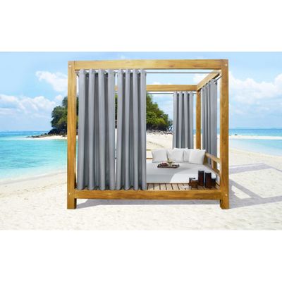 Outdoor decor Seascapes Grommet Panel Pair Each 50 x 96 in Alloy Grey