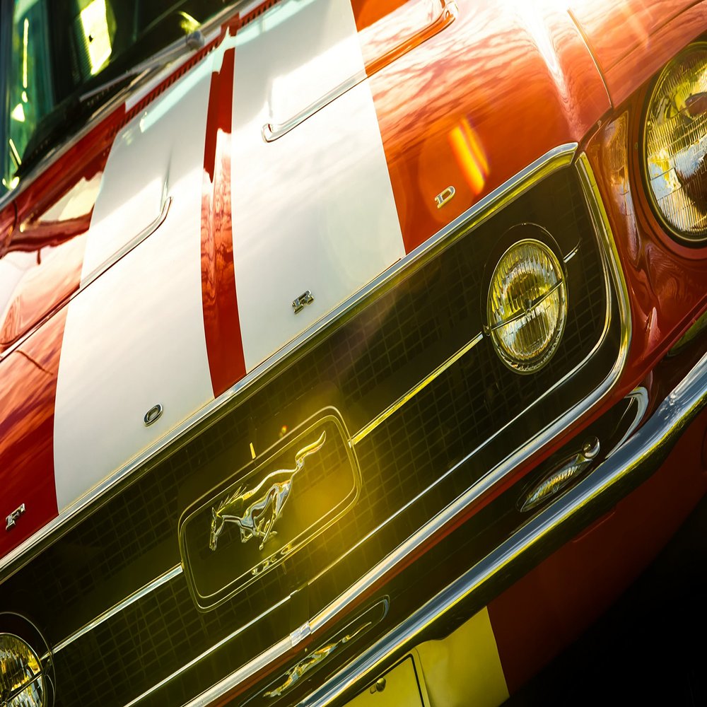 Iconic Arts Laminated 42x24 Poster: Ford Mustang 4k HD