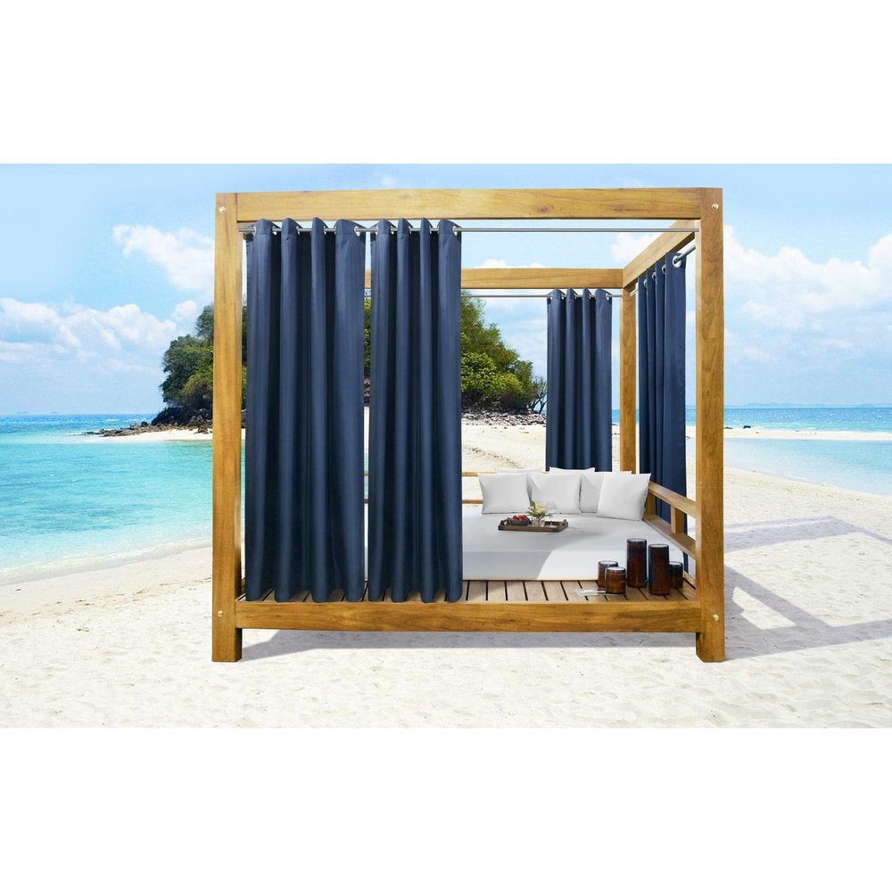 Outdoor decor Seascapes Grommet Panel Pair Each 50 x 84 in Indigo