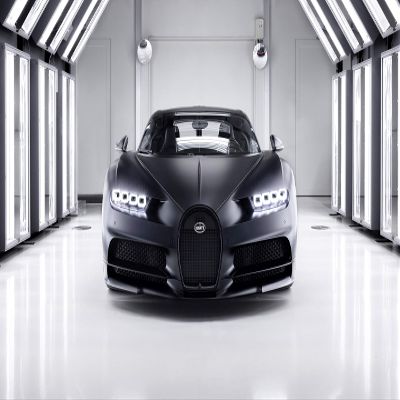Iconic Arts Laminated 42x24 Poster: Bugatti chiron Noire 2020 4k 8k HD