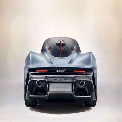 Iconic Arts Laminated 42x24 Poster: mclaren speedtail Rear View 4k 8k HD