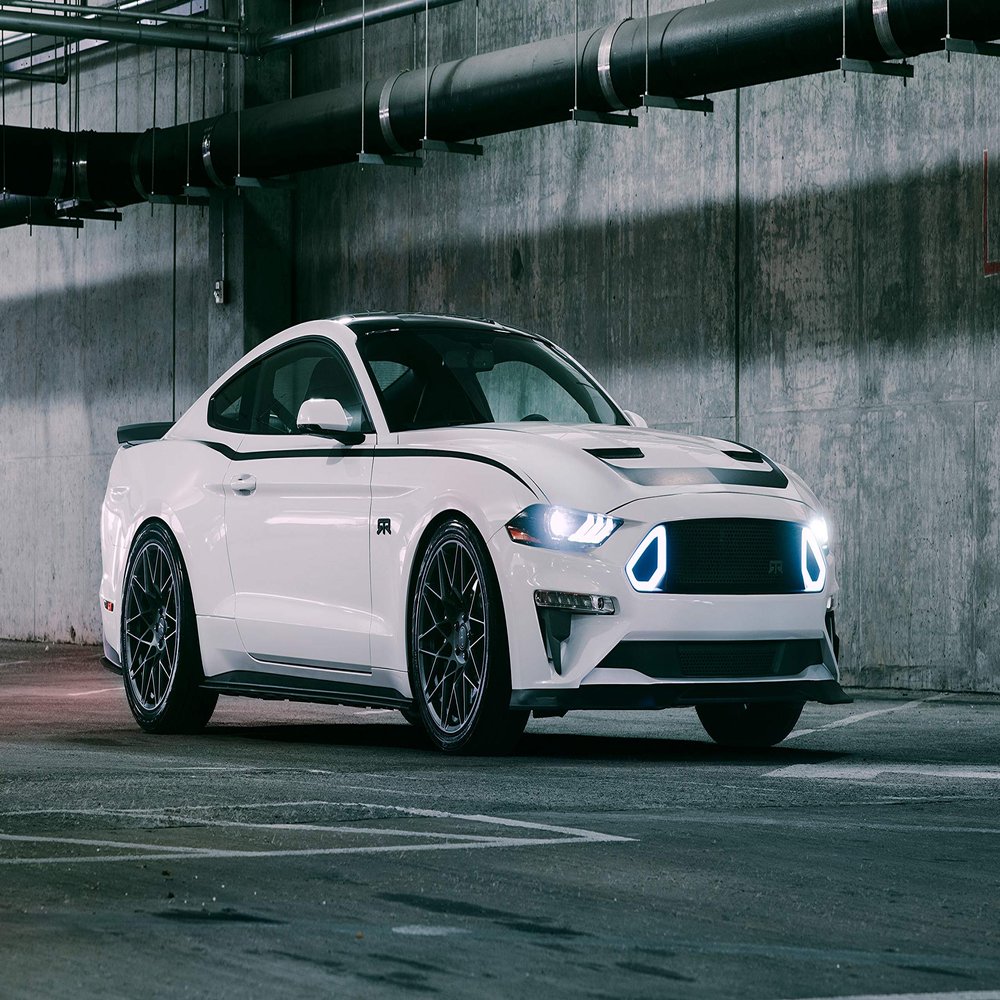 Iconic Arts Laminated 42x24 Poster: Ford Mustang RTR 2018 Wide