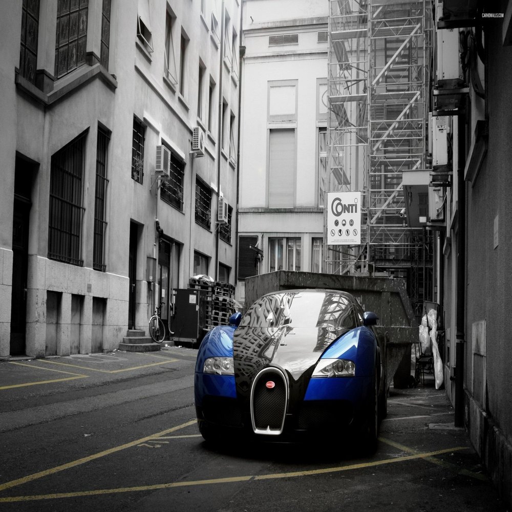 Iconic Arts Laminated 42x24 Poster: Bugatti Veyron Grand Sport 2012 Wide