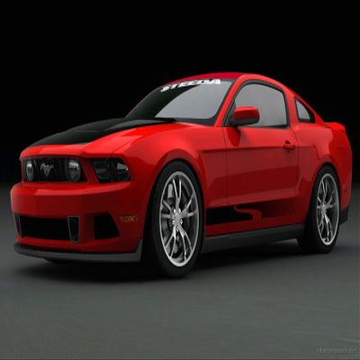 Iconic Arts Laminated 42x24 Poster: 2010 Ford Mustang at SEMA 2009 3 Wide