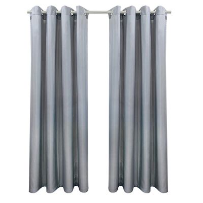 Outdoor decor Seascapes Grommet Panel Pair Each 50 x 108 in Alloy Grey