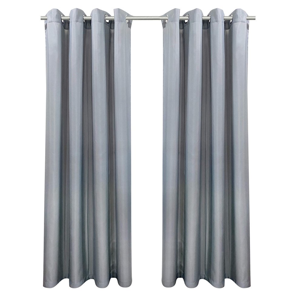 Outdoor decor Seascapes Grommet Panel Pair Each 50 x 108 in Alloy Grey