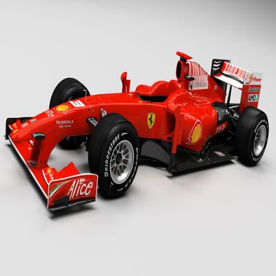 Iconic Arts Laminated 42x24 Poster: Ferrari f1 Race car Wide
