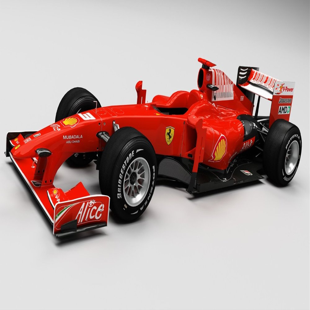 Iconic Arts Laminated 42x24 Poster: Ferrari f1 Race car Wide