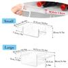 ACXZ Hanging Wine Rack and Wine Glass Holder Under Cabinet, No Drilling, White Iron Stemware Holder, Storage Basket and 2-Side Hanging Rails (37.526.512cm/54.526.516cm) view 3
