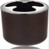 6 Pcs Plastic Bathroom Accessory Set Luxury Bath Accessories Bath Set Lotion Bottles, Toothbrush Holder, Tooth Mug, Soap Dish, Toilet Brush, Trash Can, Rubbish Bin (Brown) view 4