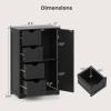Giantex Bathroom Storage Cabinet with Drawers - 4 Drawer Storage Organizer w/Cupboard, Adjustable Shelf, Anti-Toppling Device, Entryway Storage Unit Console Table, Bathroom Floor Cabinet (Black) view 3