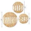 Artera Woven Wall Basket Decor - Set of 3 Oversized, Hanging Natural Wicker Seagrass Flat Baskets, Round Boho Wall Basket Decoration for Living Room or Bedroom, Unique Wall Art view 2