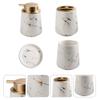 Beaupretty 4 Pieces Bathroom Accessories Set, Toothpaste Cup, Toothbrush Cup, Soap Dispenser, Soap Dish, for Any Bathroom Style (White) view 3