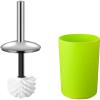 6 Pcs Plastic Bathroom Accessory Set Luxury Bath Accessories Bath Set Lotion Bottles, Toothbrush Holder, Tooth Mug, Soap Dish, Toilet Brush, Trash Can, Rubbish Bin (Green) view 3