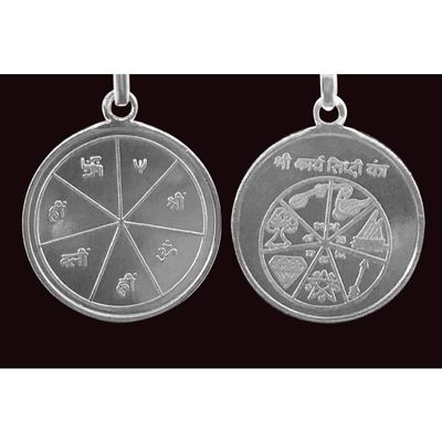 Karya Siddhi Yantra Pendant in Pure Silver 999 Blessed and Energised
