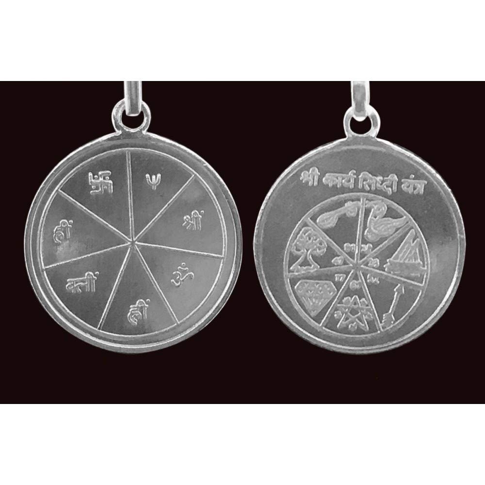Karya Siddhi Yantra Pendant in Pure Silver 999 Blessed and Energised