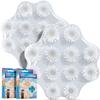 As Seen on Shark Tank Hair Shower Drain Hair Catcher, Hair Stopper Bathtub Drain Protector, & Catcher Drain Cover Alternative, Must-Haves HairyGrabster, 2 Pack, White view 1