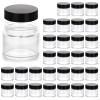 2oz Jars with Lids, HOA Kinh 30 Pack Clear Glass Jars Empty Cosmetic Containers Round Airtight Glass Jar with Inner Liners and black Lids for Storing Lotions, Powders, and Ointments view 1