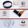 2oz Jars with Lids, HOA Kinh 30 Pack Clear Glass Jars Empty Cosmetic Containers Round Airtight Glass Jar with Inner Liners and black Lids for Storing Lotions, Powders, and Ointments view 4