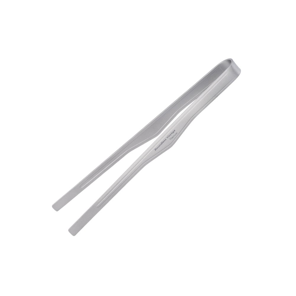 Boundless Voyage 6.7/10 inch Titanium Ultralight Grill BBQ Tongs Multipurpose Tweezer for Kitchen Food Tongs Buffet Salad Steak Clip Grill Accessories Anti-scalding (Ti1563B - (6.7inches))
