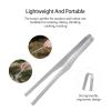 Boundless Voyage 6.7/10 inch Titanium Ultralight Grill BBQ Tongs Multipurpose Tweezer for Kitchen Food Tongs Buffet Salad Steak Clip Grill Accessories Anti-scalding (Ti1563B - (6.7inches)) view 3