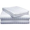 ABP COLLECTION Top Split Head Sheet Set - King Bed Sheet Set 100% Cotton 800 TC 1 Fitted Sheet 34" Split Top, 1 Flat Sheet and 2 Pillowcases, 12" Deep (White Stripe, King) view 1