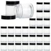 4 Ounce Glass Jars with Lids, Hoa Kinh 30 Pack Clear Empty Cosmetic Containers Round Airtight Glass Jar with Black Lids for Storing Lotions, Powders, and Ointments view 1