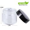 4 Ounce Glass Jars with Lids, Hoa Kinh 30 Pack Clear Empty Cosmetic Containers Round Airtight Glass Jar with Black Lids for Storing Lotions, Powders, and Ointments view 2