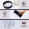 4 Ounce Glass Jars with Lids, Hoa Kinh 30 Pack Clear Empty Cosmetic Containers Round Airtight Glass Jar with Black Lids for Storing Lotions, Powders, and Ointments view 4