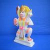 7"Inch Marble Lord Hanuman Bajrangbali Blessing Statue Strength Bahubali Sculpture for Home Pooja Idol Temple Worship Figurine Indian Idol Murti Sculpture Salasar Balaji Hindu Deity Hanuman Statuette view 3