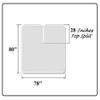 ABP COLLECTION Top Split Head Sheet Set - King Bed Sheet Set 100% Cotton 800 TC 1 Fitted Sheet 28" Split Top, 1 Flat Sheet and 2 Pillowcases, 12" Deep (Navy Blue Stripe, King) view 2