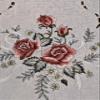 Doily Boutique Table Runner with Pink Burgundy Roses on Antique White Material with Lace Size 45 x 17 inches view 4