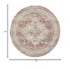Nourison Home Vintage Kashan Vintage Red/Ivory 6' x ROUND Area Rug, Easy Cleaning, Non Shedding, Bed Room, Living Room, Dining Room, Kitchen (6 Round) view 2