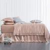 Orose 22 Momme Silk Duvet Covers 100% Mulberry Silk Comforter Bed Cover Silk Sheets (Sweet Pink, King) view 2
