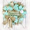 Artisan 18X18X6 Mermaid Wisdom Burlap Beach, Coastal,Wreath with Nautical Rope, Starfish, and Sea Shells. view 1